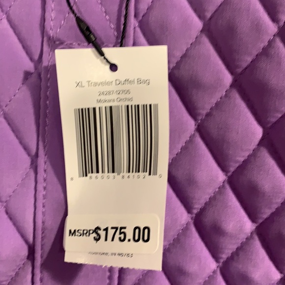 ‼️holiday sale-FIRM‼️NWT Vera Bradley xl traveler duffel mokara orchid purple - Picture 3 of 8